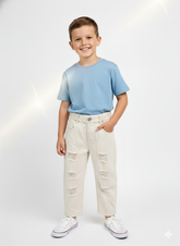 CreamCraze Boys’ Distressed Denim Jeans