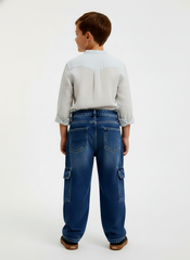 UrbanRidge Cargo Denim Jeans