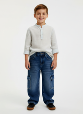 UrbanRidge Cargo Denim Jeans