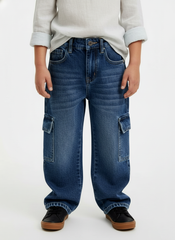 UrbanRidge Cargo Denim Jeans
