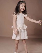 Golden Hour Peplum Dress