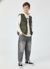 UrbanEdge Distressed Patch Jeans