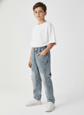 StreetSmiles Relaxed Fit Distressed Jeans