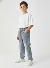StreetSmiles Relaxed Fit Distressed Jeans