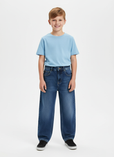 IndigoFlex Wide-Leg Jeans