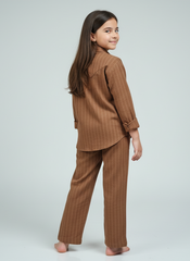 Caramel Striped Cord Set