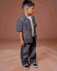 Embroidered imported fabric shirt  for boys