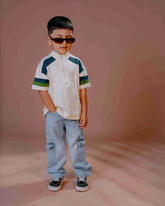 Kids Sporty Half-Zip T-Shirt – Casual & Trendy