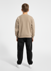 SandTone Textured Crew Sweatshirt