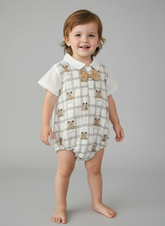 Teddy Charm Bow Romper