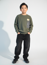 UrbanLeaf Boys’ Textured Pocket Sweatshirt