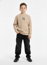 UrbanEase Beige Textured Sweatshirt