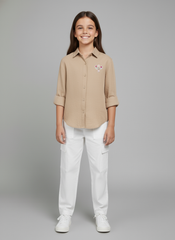 Blossom Embroidered Button-Up Shirt