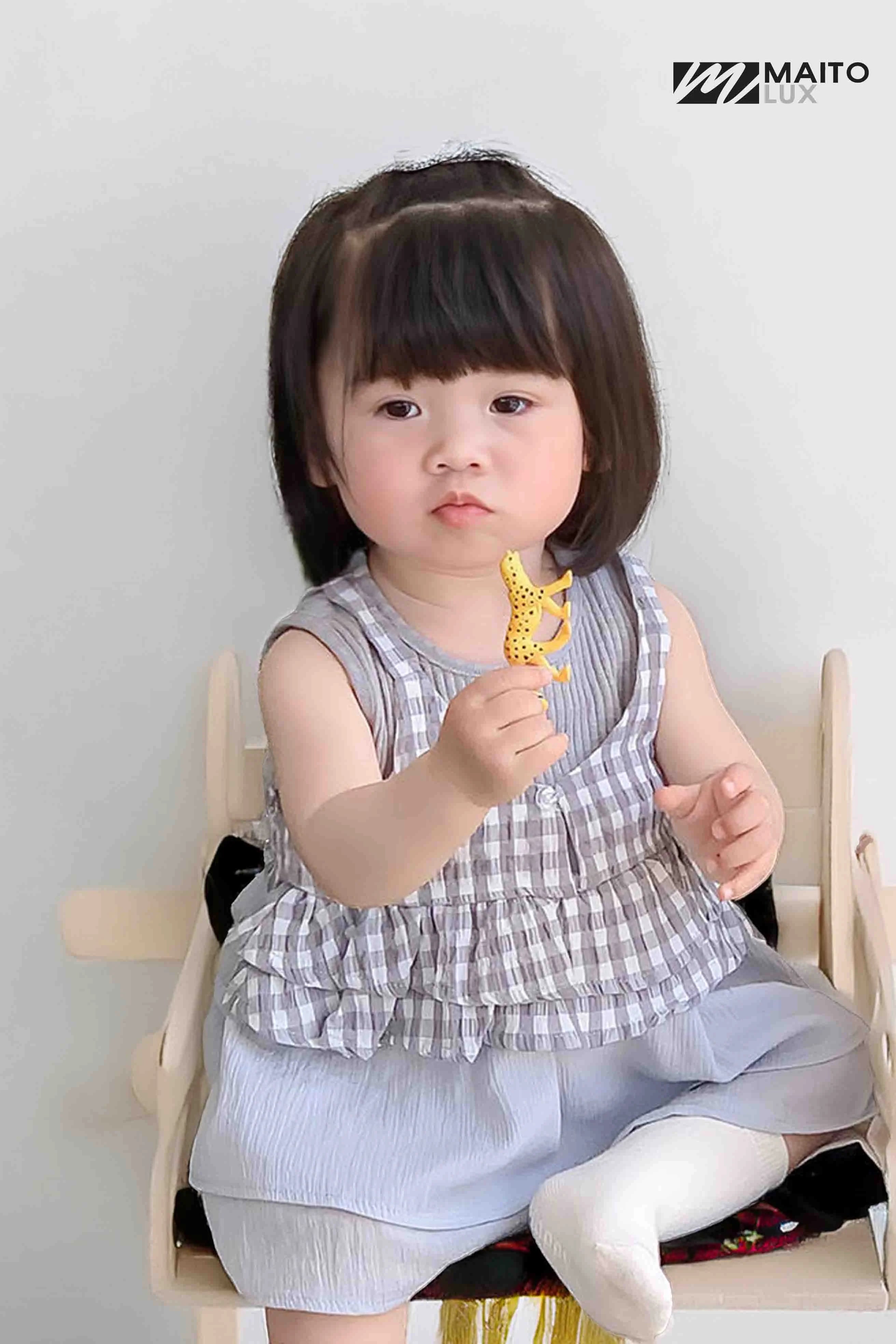 Sweet Gingham Ruffle Set – A Whimsical Charm for Your Little One