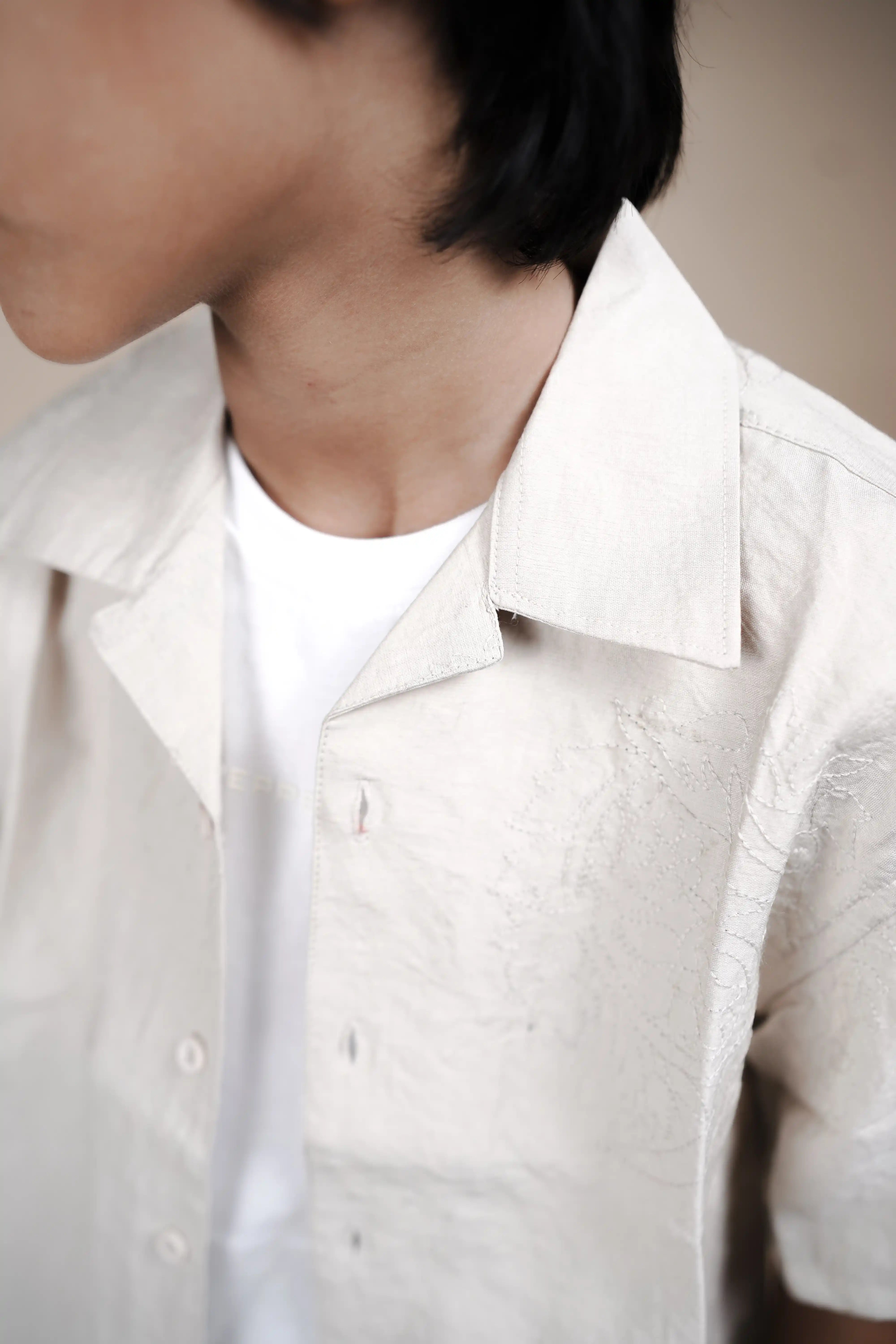 Embroidered imported fabric shirt  for boys