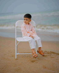 Lightweight Long-Sleeve Button-Up Shirt with Minimalist Detailing Linen