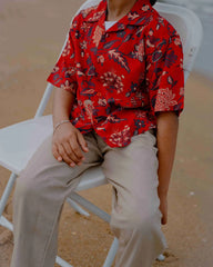 Floral Print Short Sleeve Shirt for Kids