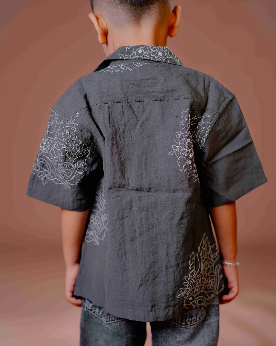 Embroidered imported fabric shirt  for boys