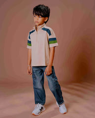 Kids Sporty Half-Zip T-Shirt – Casual &amp; Trendy