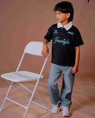 Kids Freestyle Polo T-Shirt – Trendy Contrast Collar