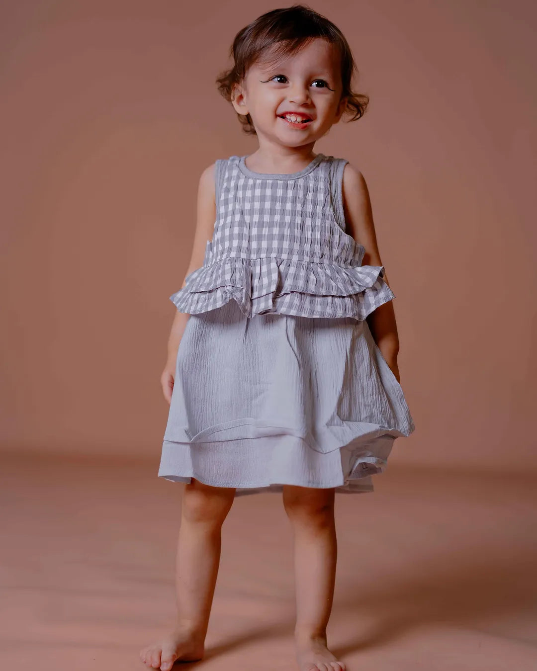 Sweet Gingham Ruffle Set – A Whimsical Charm for Your Little One
