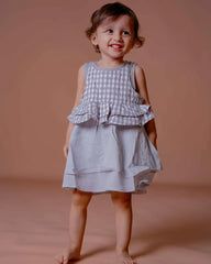 Sweet Gingham Ruffle Set – A Whimsical Charm for Your Little One