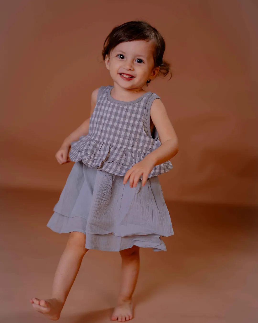 Sweet Gingham Ruffle Set – A Whimsical Charm for Your Little One