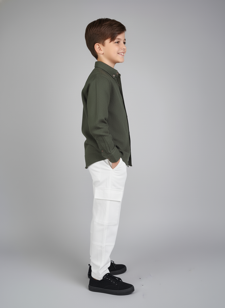 Forest Flex Button-Up Shirt