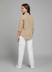 Blossom Embroidered Button-Up Shirt