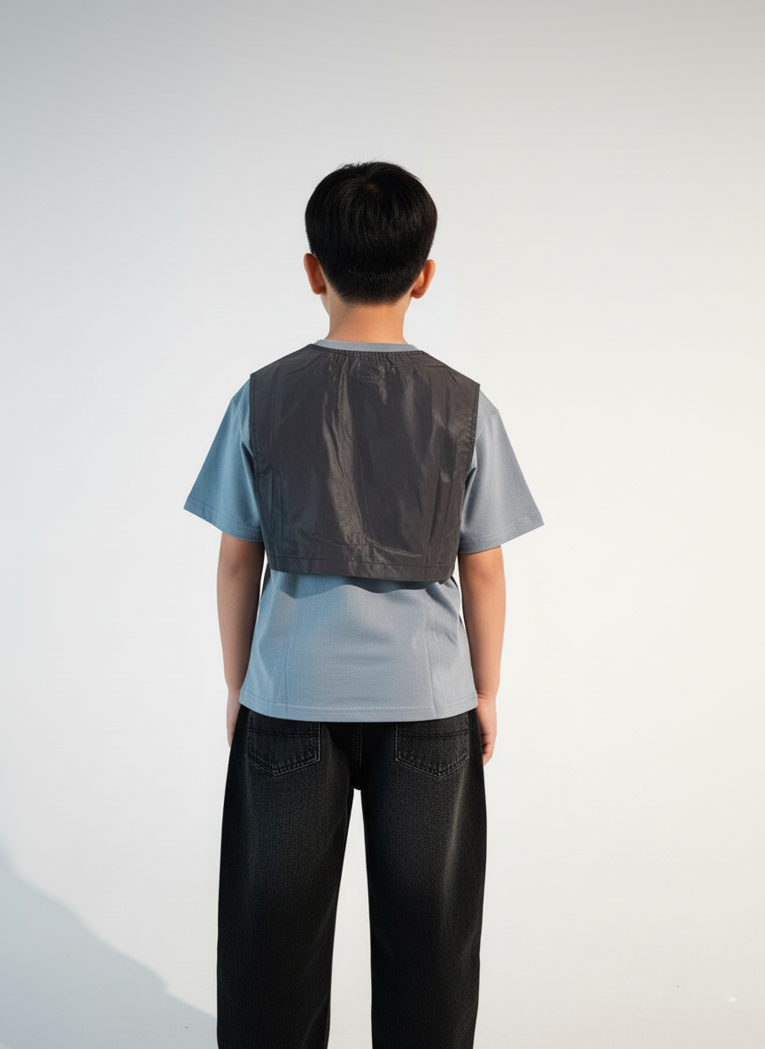 SkySlate Minimal Graphic T-Shirt