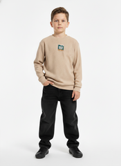 UrbanEase Beige Textured Sweatshirt