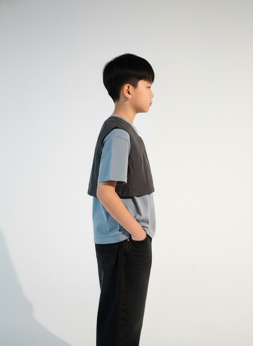 SkySlate Minimal Graphic T-Shirt