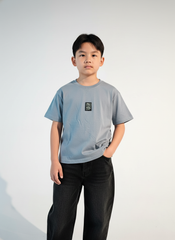 SkySlate Minimal Graphic T-Shirt